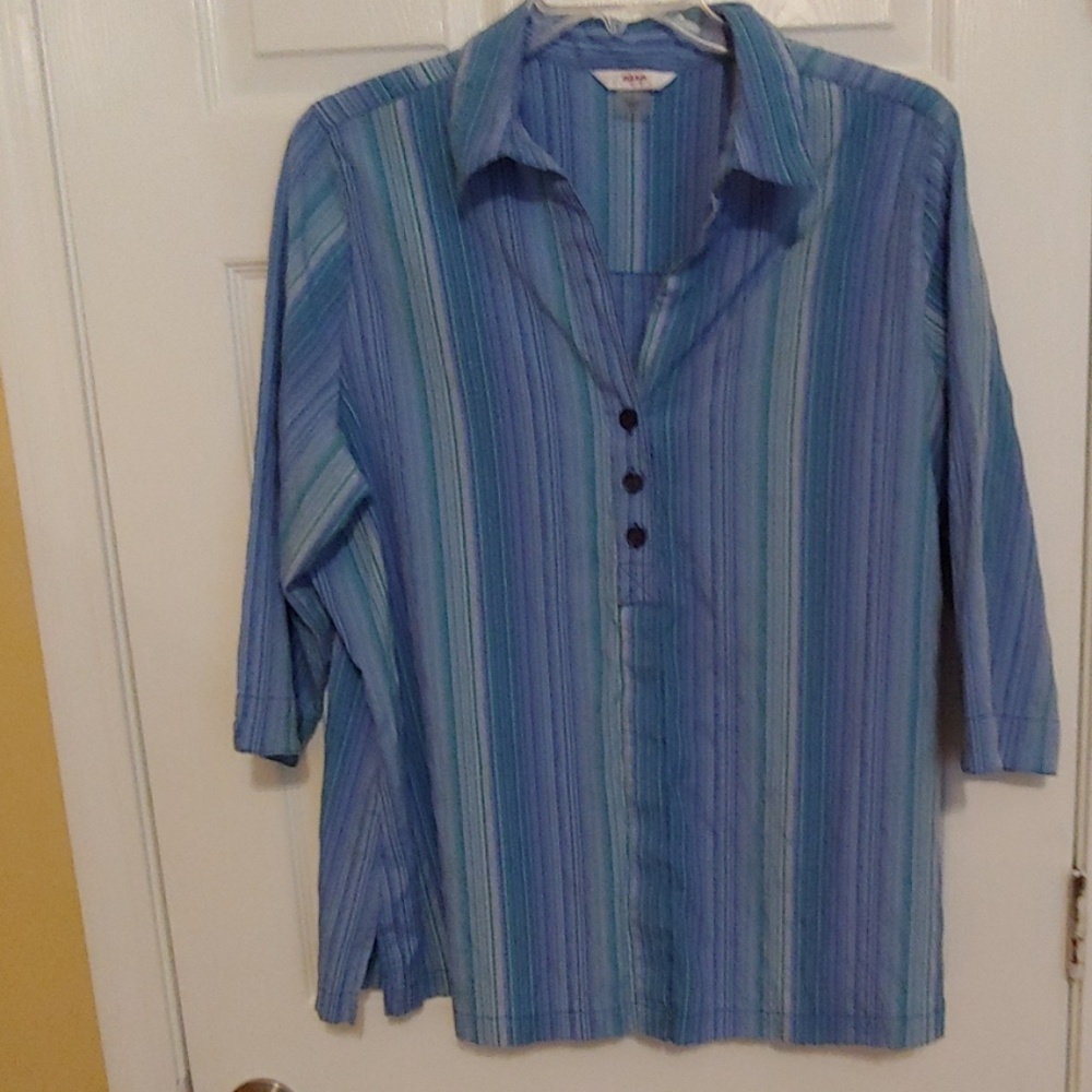 Alia Plus Women's Button Up Blouse